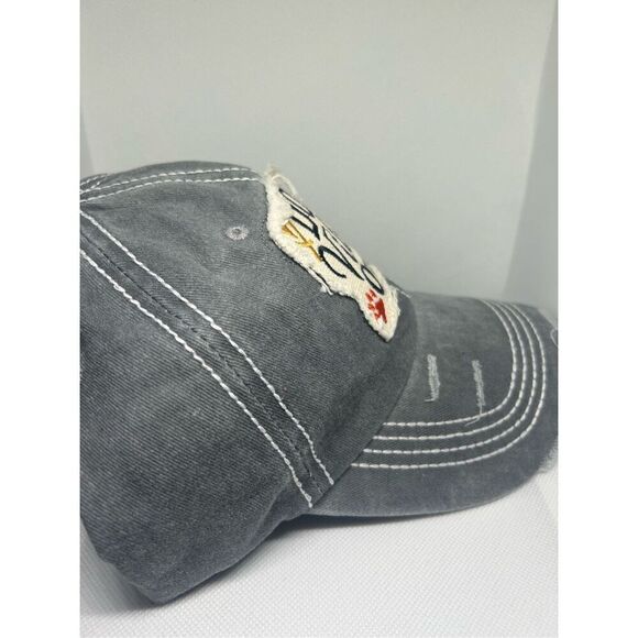 Dog Vibes Only Distressed Baseball Cap – Paw Print Patch Adjustable Hat - Picture 5 of 5